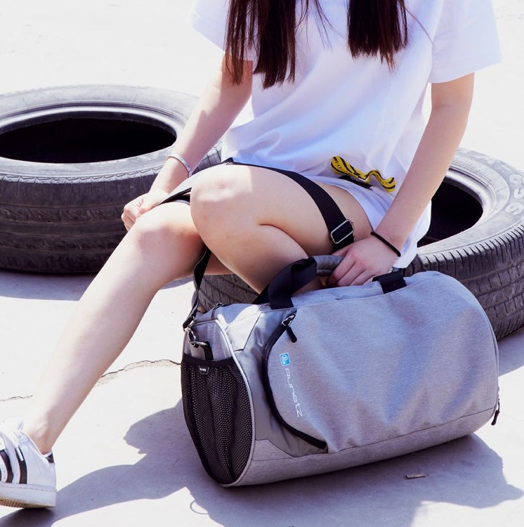 Dry and wet separation women's waterproof fitness bag