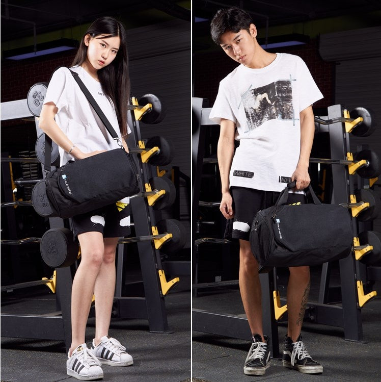 Dry and wet separation women's waterproof fitness bag