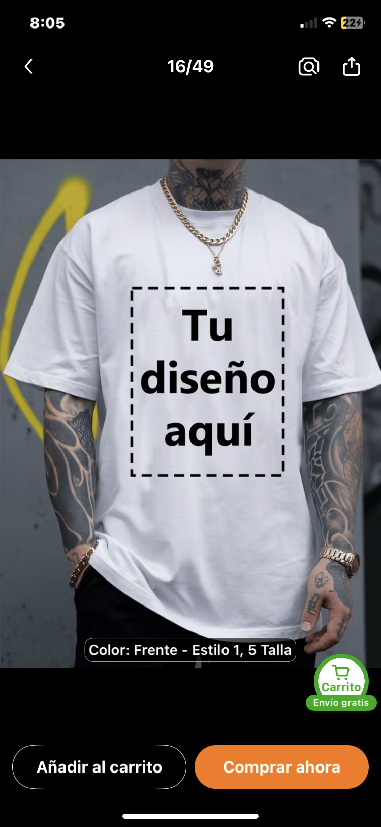 Playera hombre personalizable en tendencia