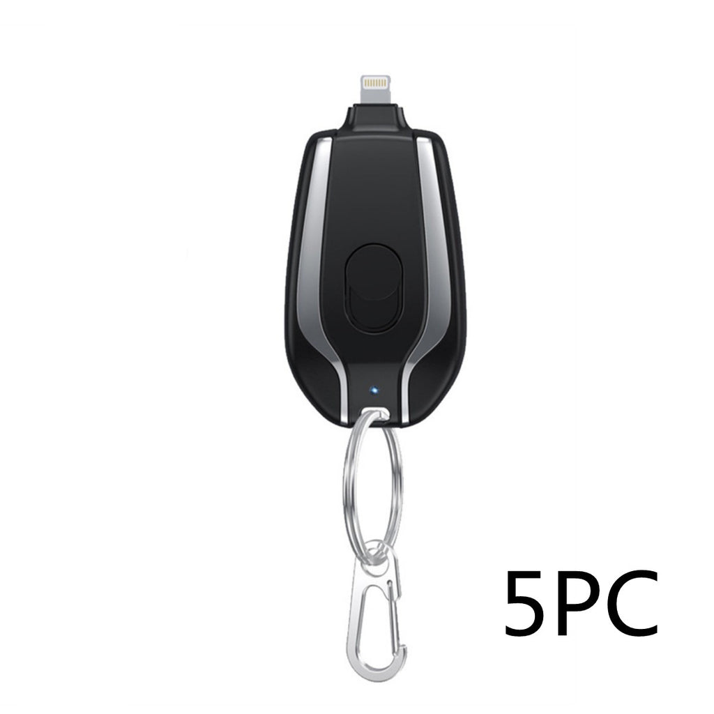 1500mAh Mini Power Emergency Pod Schlüsselanhänger-Ladegerät mit Typ-C Ultra-kompakter Mini-Akku Powerbank für schnelles Laden