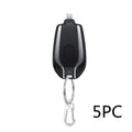 1500mAh Mini Power Emergency Pod Schlüsselanhänger-Ladegerät mit Typ-C Ultra-kompakter Mini-Akku Powerbank für schnelles Laden